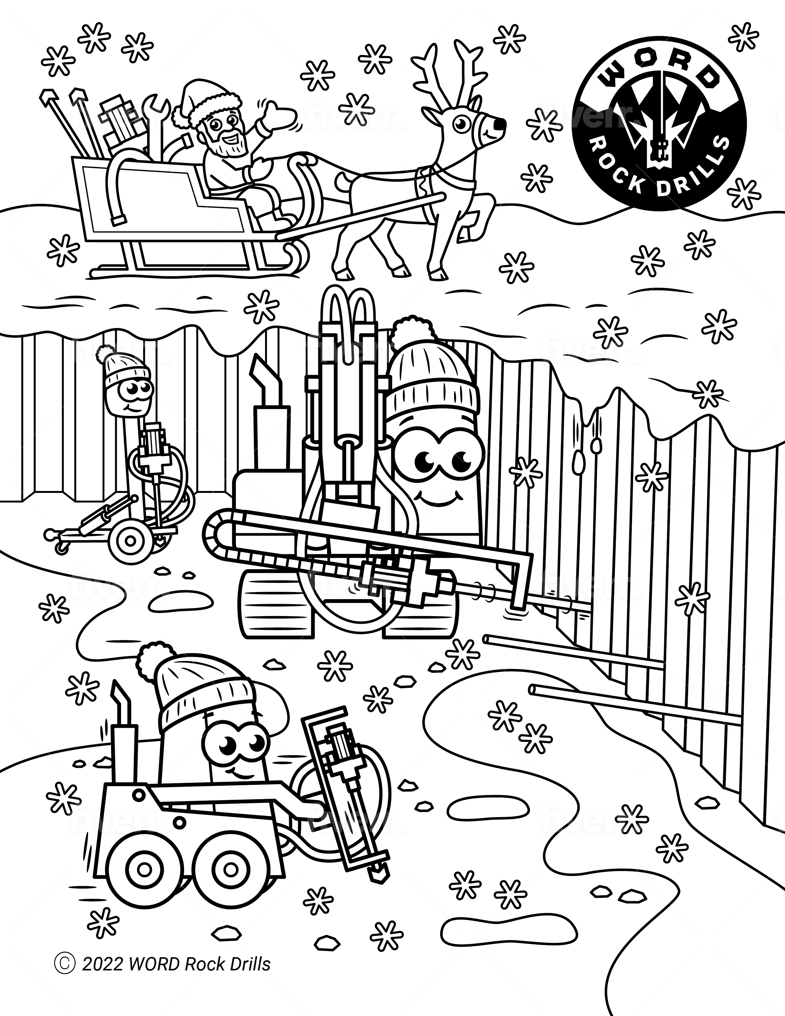 Free Rock Drill Coloring Pages to Pass the Time