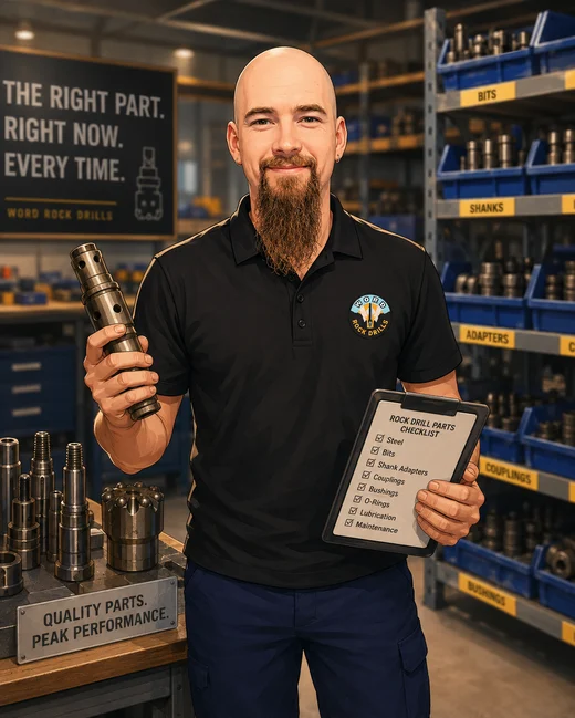 Alex Willard, parts specialist at Word Rock Drills.